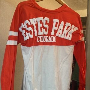 Estes Park Colorado Red/White Long Sleeve Top